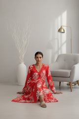 Red Leaf Maxi Dress